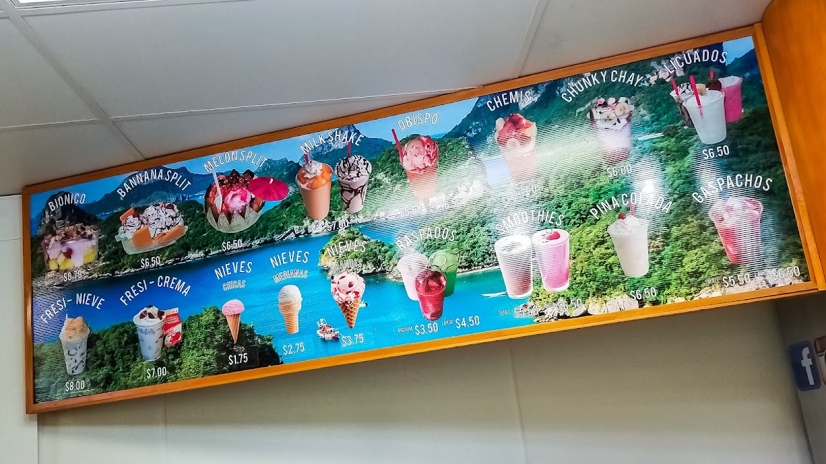 Neveria Chayos #4 menu board