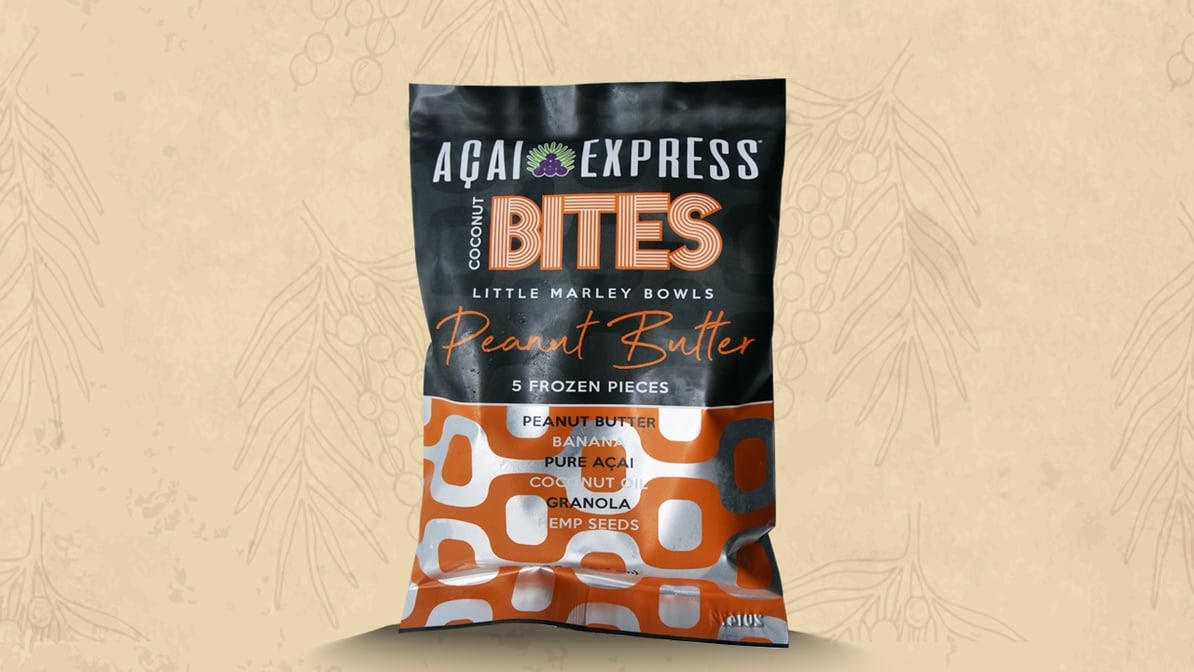 Acai Express menu board