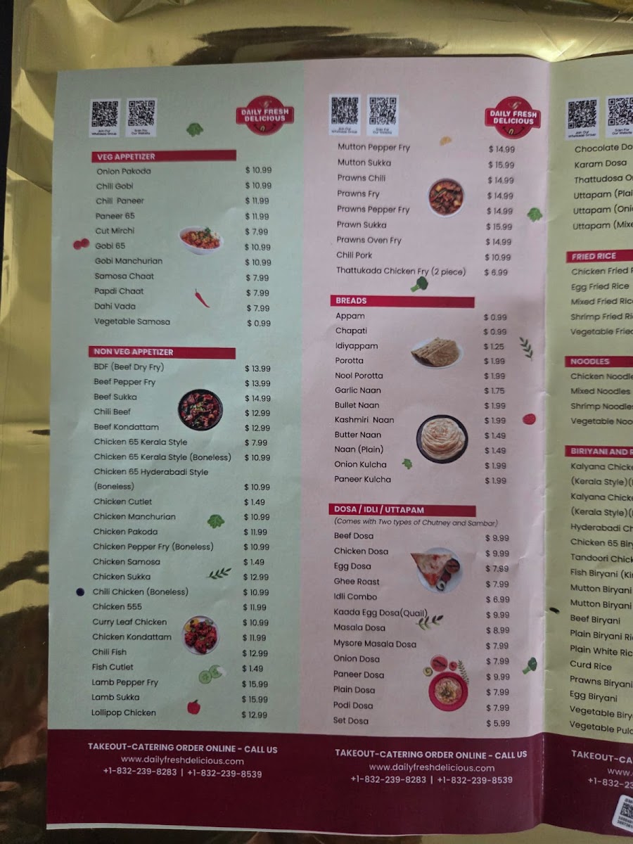 Daily Fresh Delicious menu board