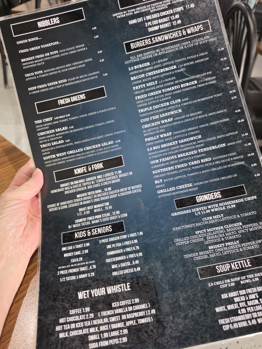 Mama's Place menu board