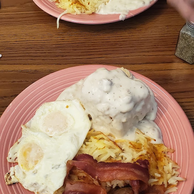 Eggs Country Fried Pork Steak & Taters