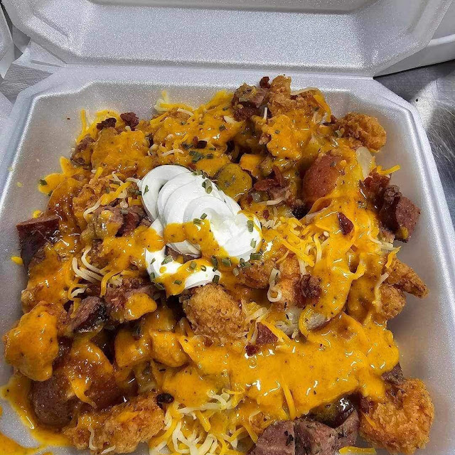 Loaded Seafood Potato Wedges
