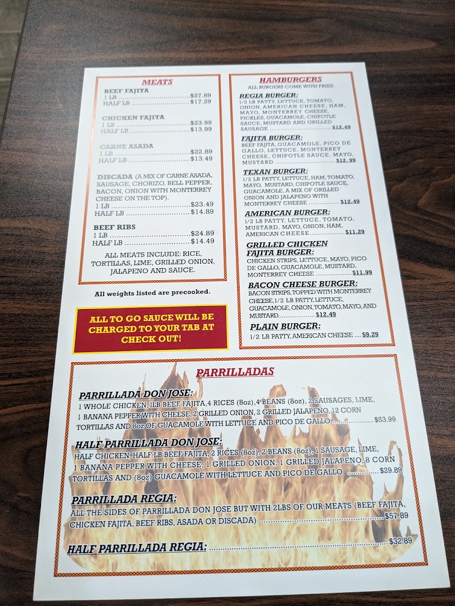 Pollos Asados Don José menu board