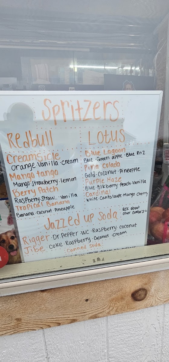 Tugboat Willy's menu board