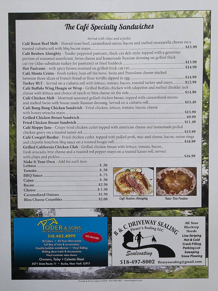 As We Like it Cafe / JC Soups menu board