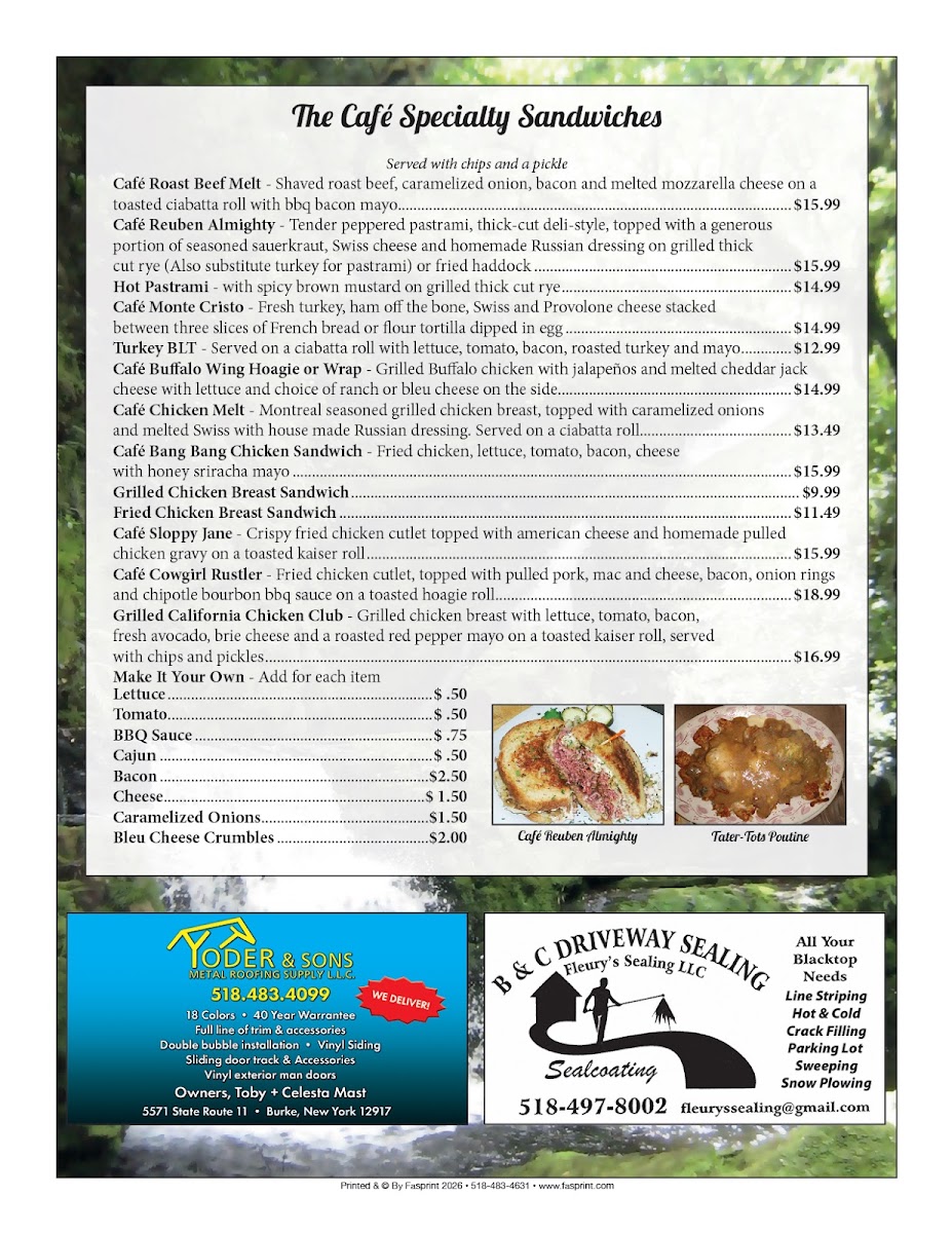 As We Like it Cafe / JC Soups menu board