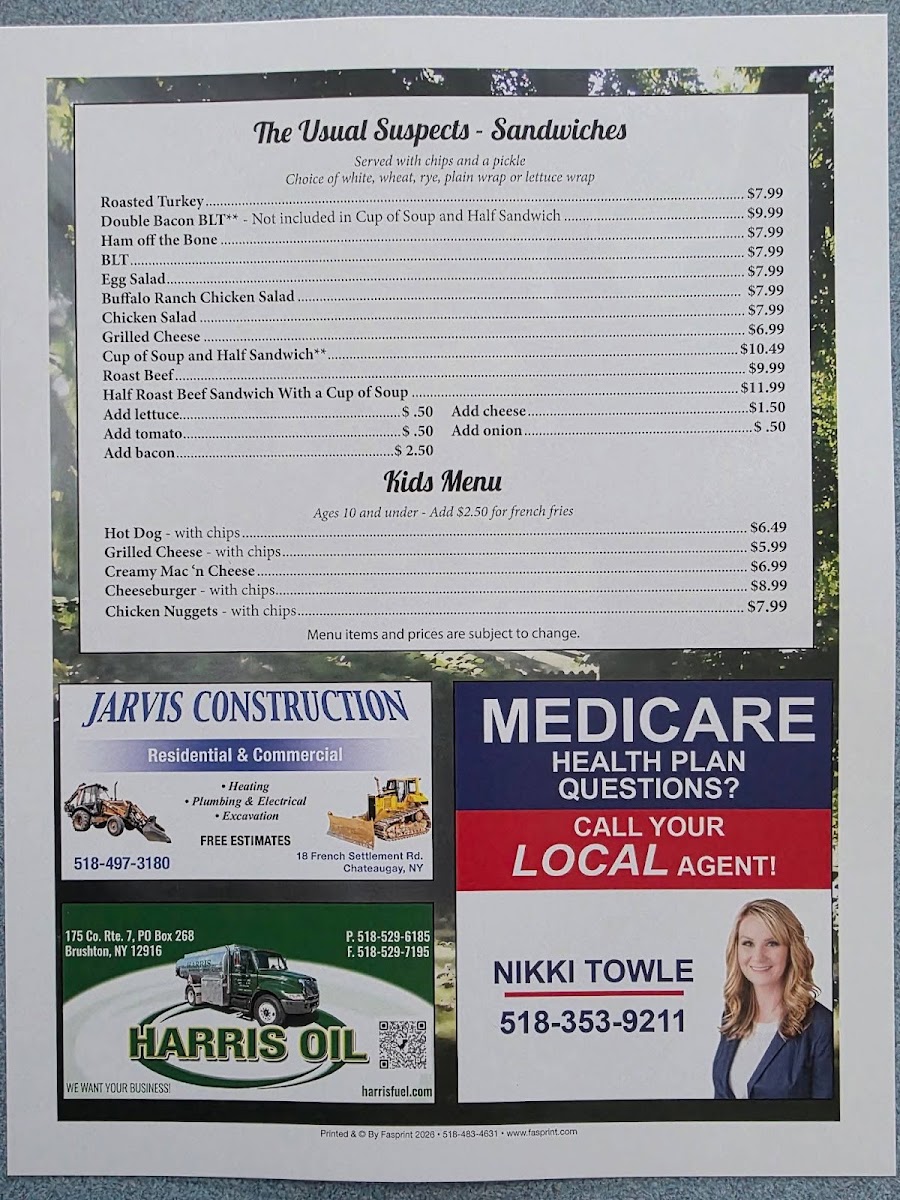 As We Like it Cafe / JC Soups menu board
