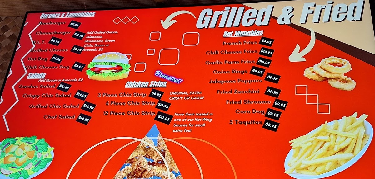 Big Bend Restaurant menu board