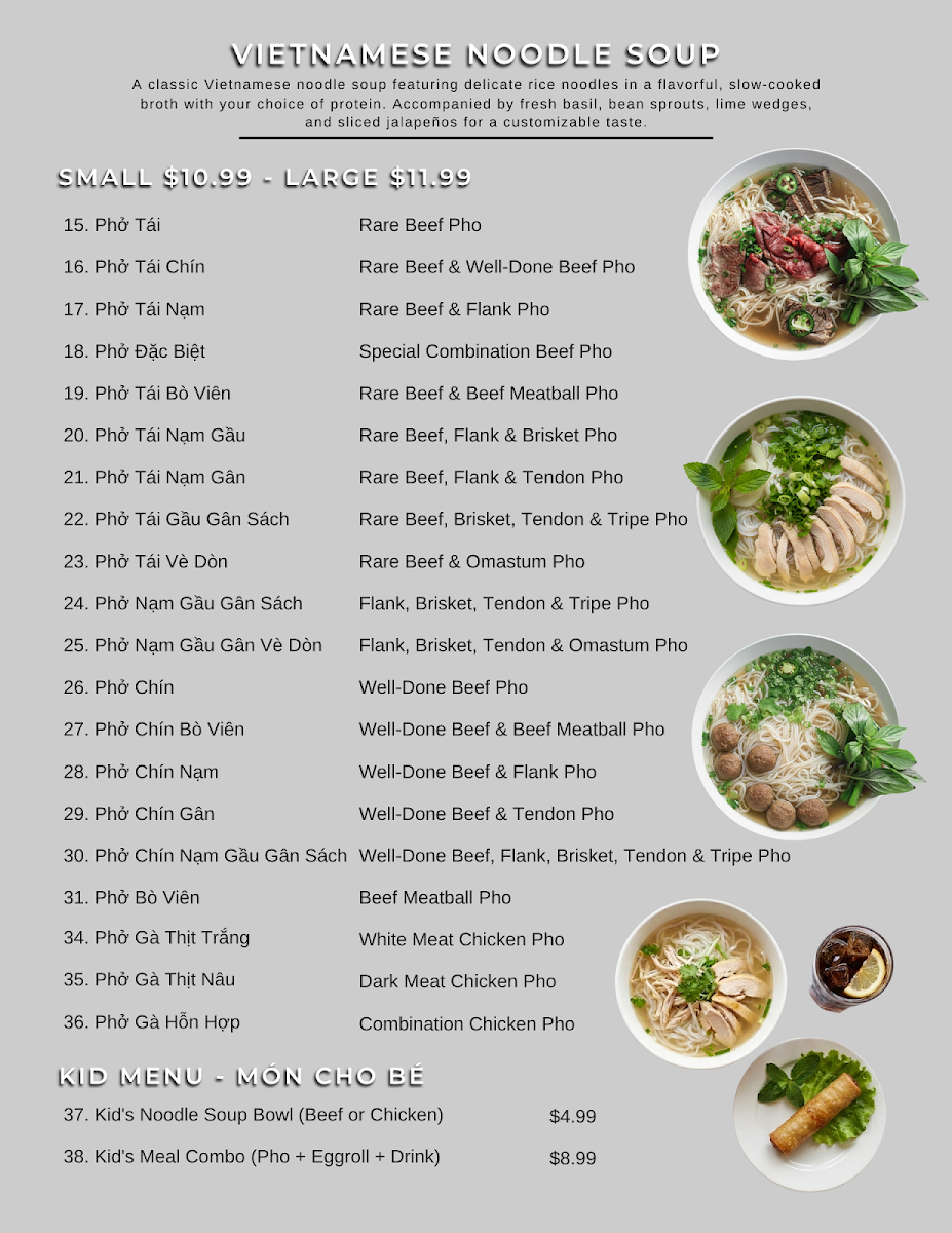 Taste of Asia menu board