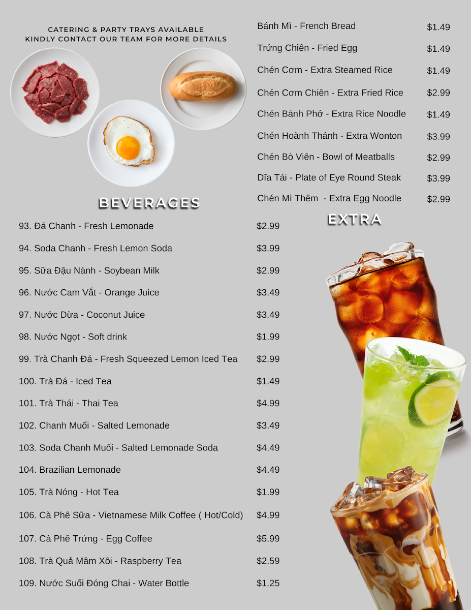 Taste of Asia menu board