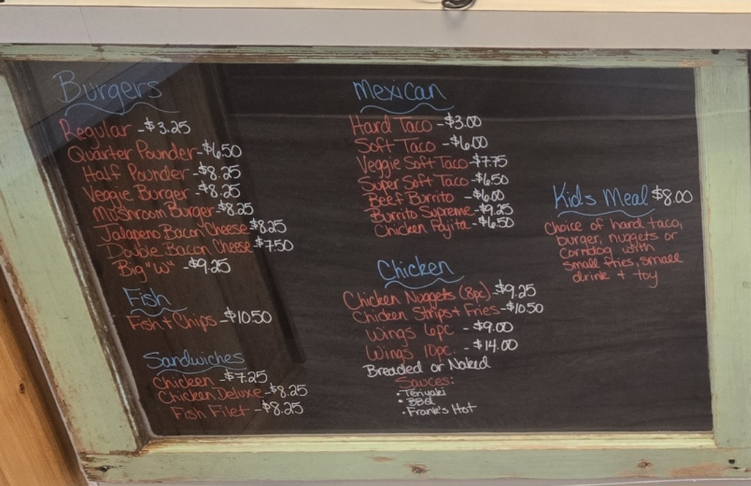 The Windsor menu board