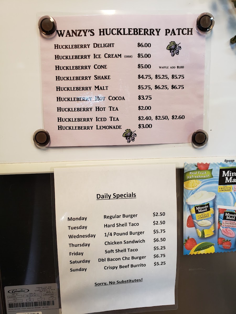 The Windsor menu board