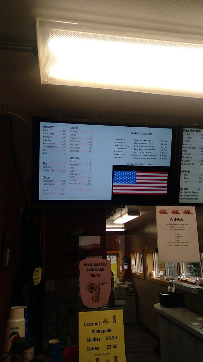 The Windsor menu board