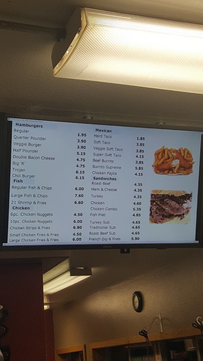The Windsor menu board