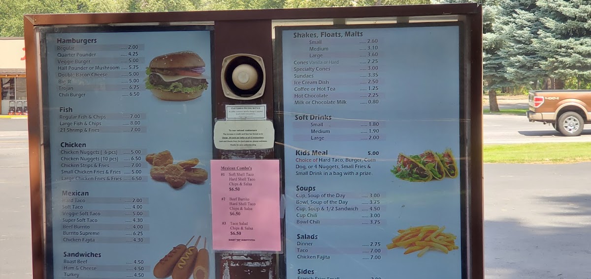 The Windsor menu board