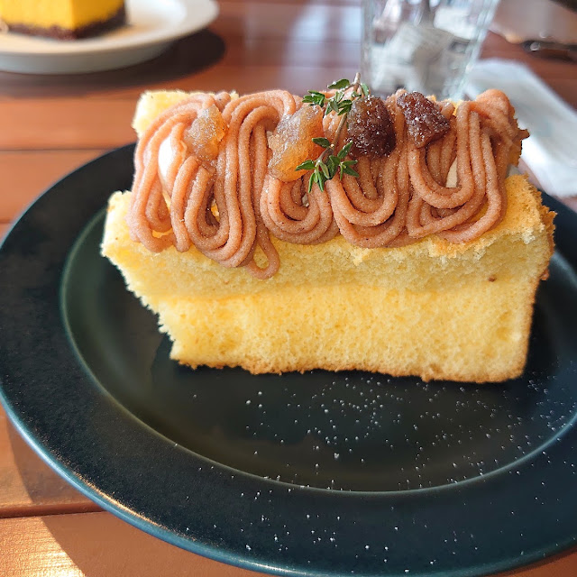 モンブランのシフォンケーキ