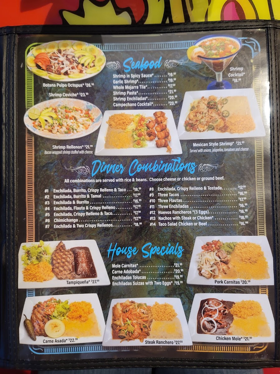 El Cerrito Family Restaurant menu board