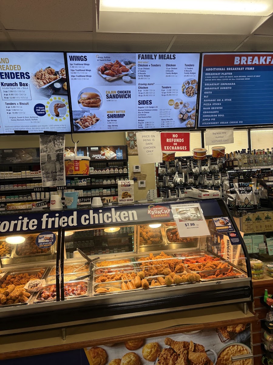 Porky's menu board