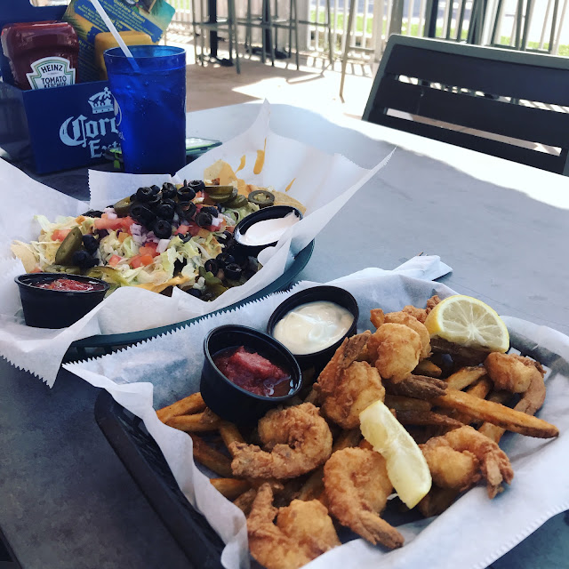 Nachos and Shrimp and Chips Basket