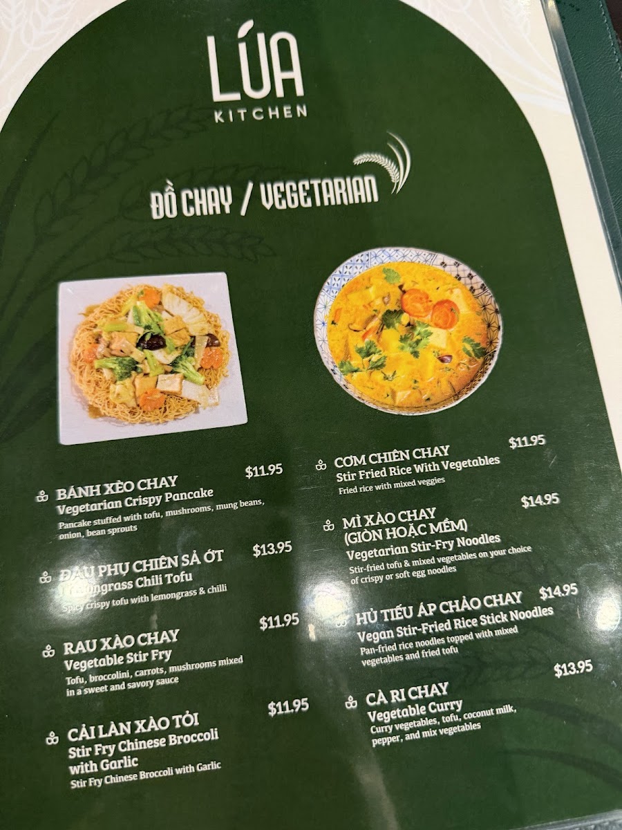Lua Kitchen menu board