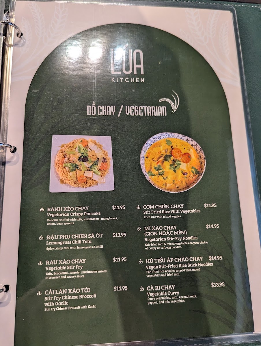 Lua Kitchen menu board