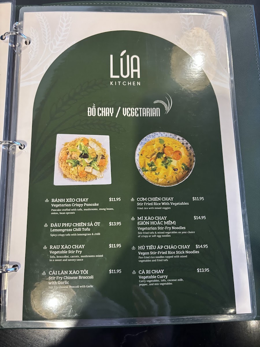 Lua Kitchen menu board