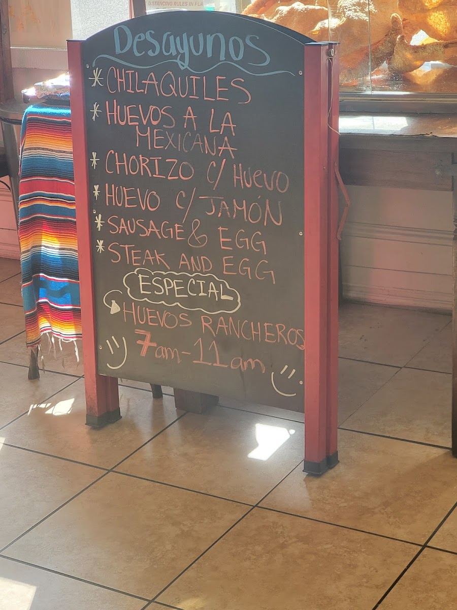 ZAMORA BROS. EAST LA menu board