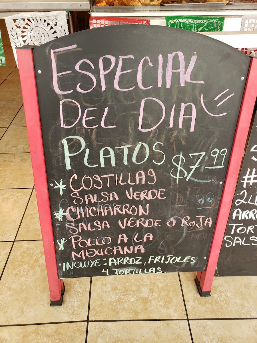 ZAMORA BROS. EAST LA menu board
