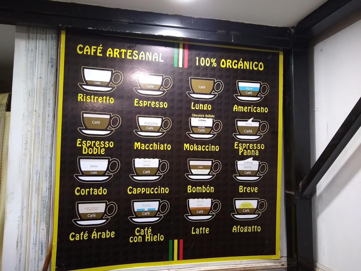Natural Mystic menu board