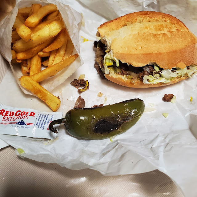 Torta Bistec and Fries