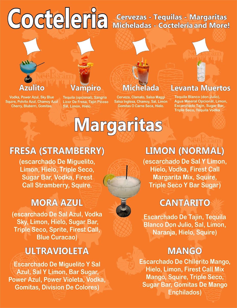 La Cuadra Tacos Restaurant menu board