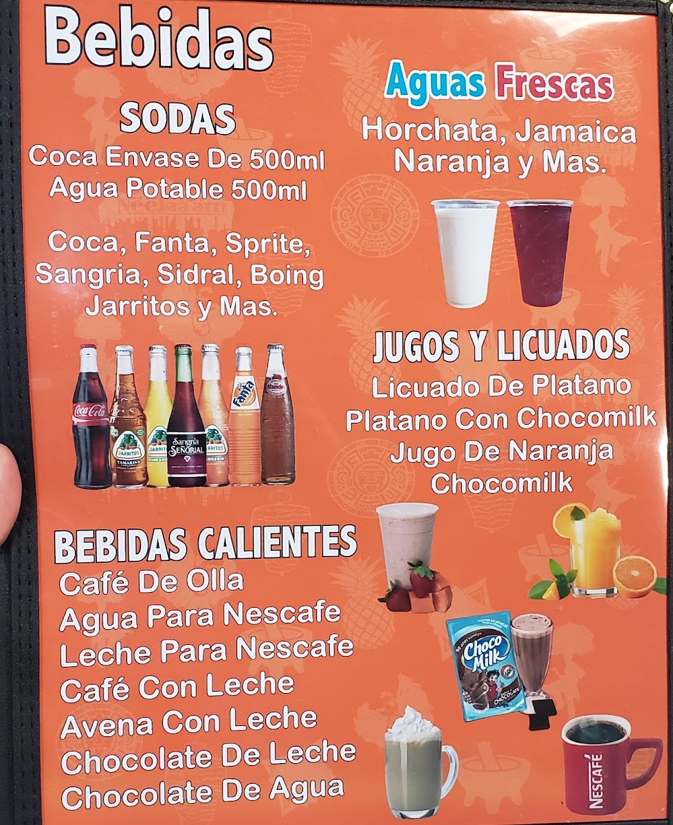La Cuadra Tacos Restaurant menu board