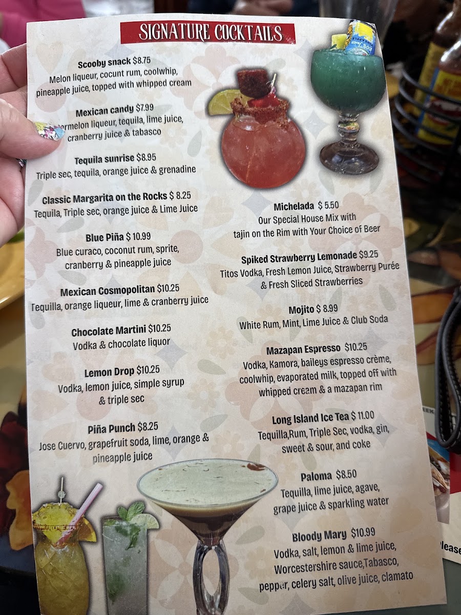 Taqueria San Julian menu board