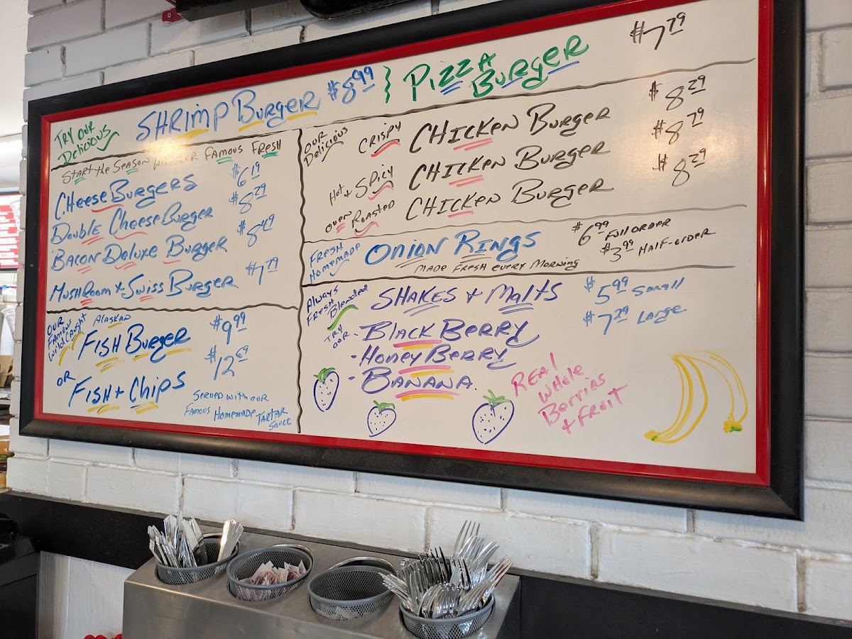 Gordy's Hi-Hat menu board