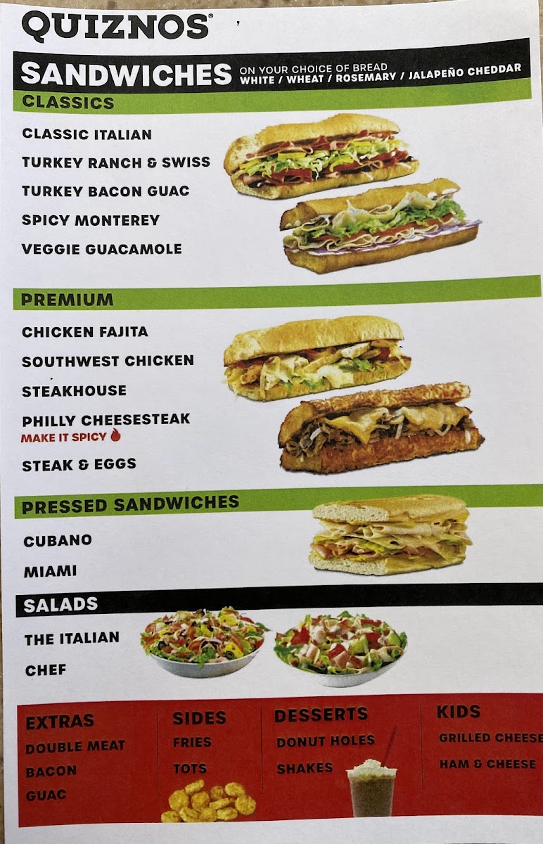 Chevron menu board