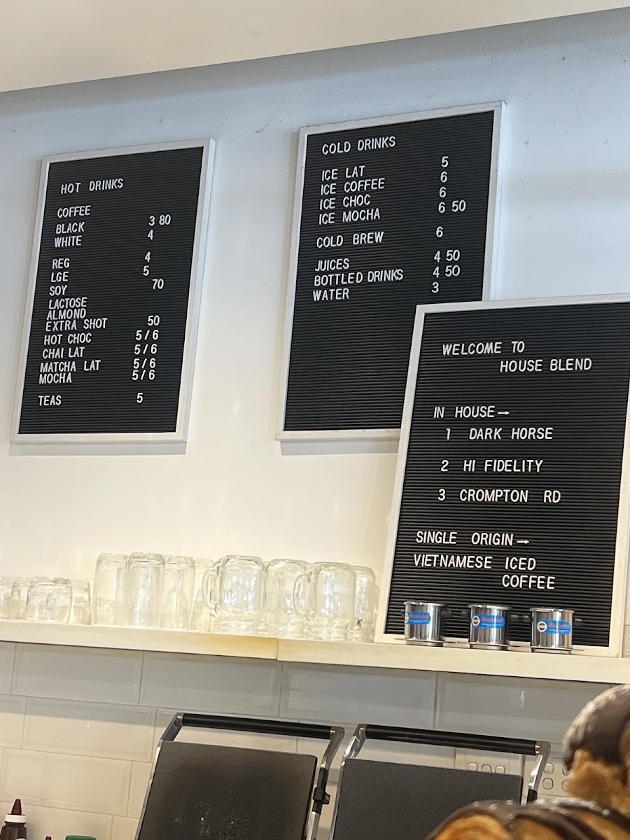 House Blend (By Zelos) menu board