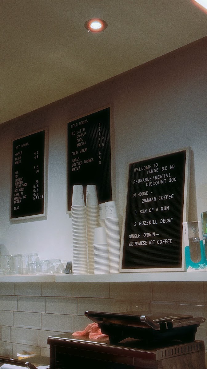 House Blend (By Zelos) menu board