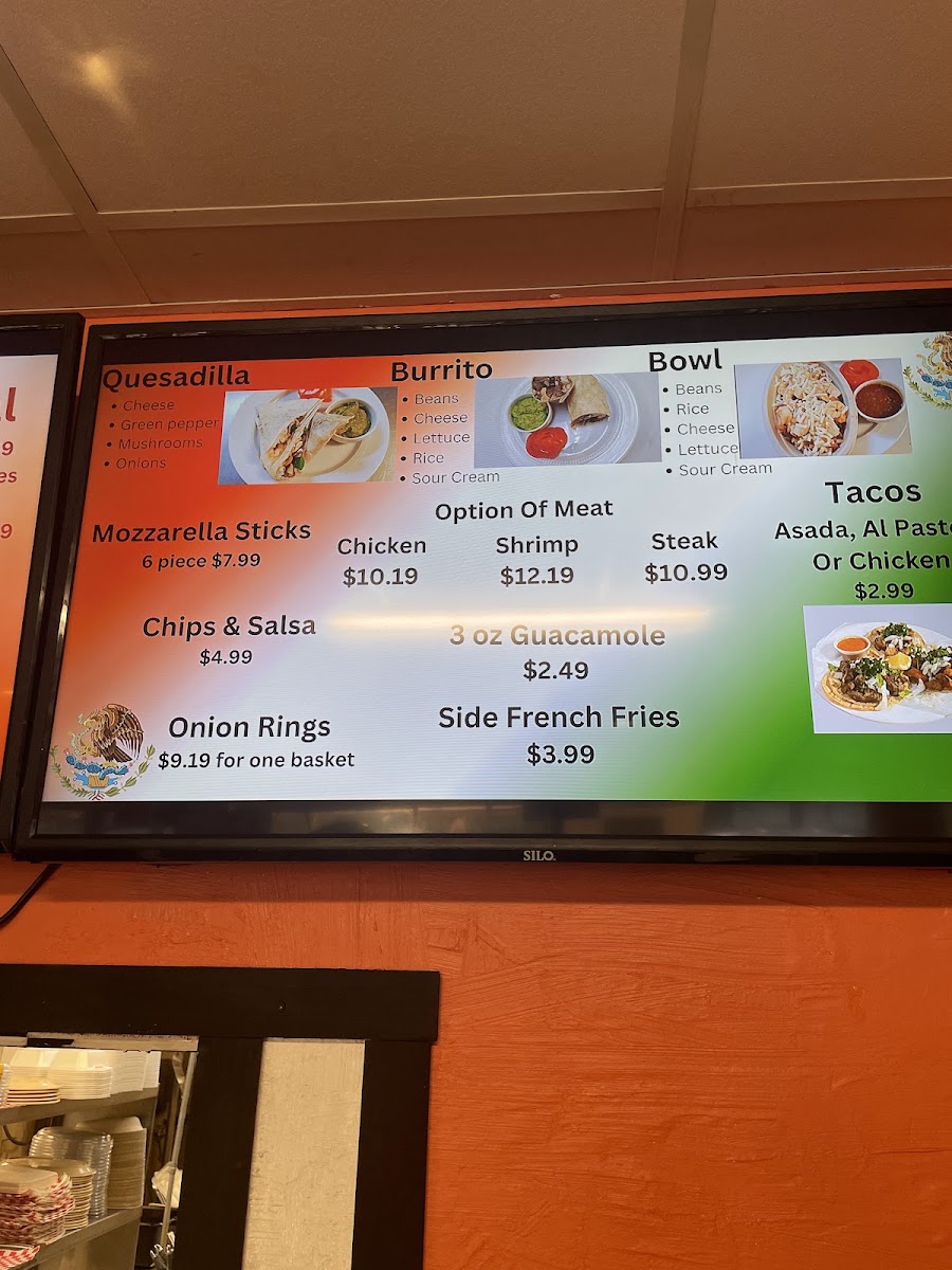 Tako Loco & Tokyo menu board