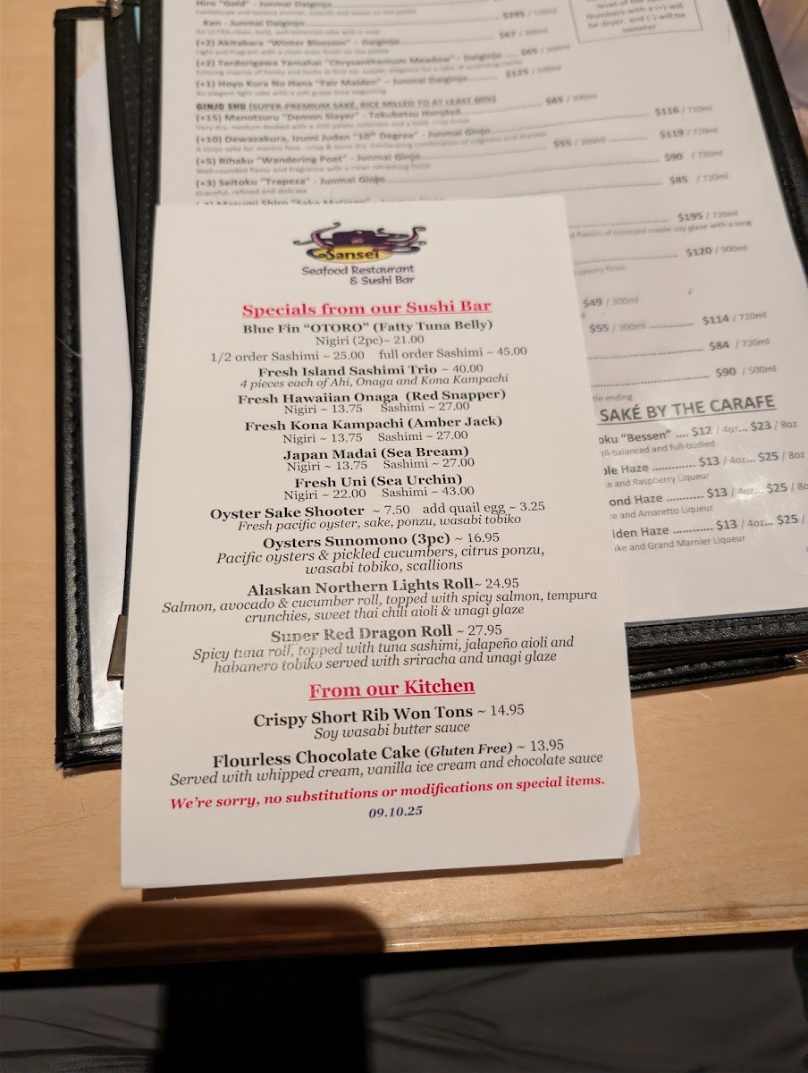 THE POUR HOUSE Italian Kitchen and Wine Bar menu board