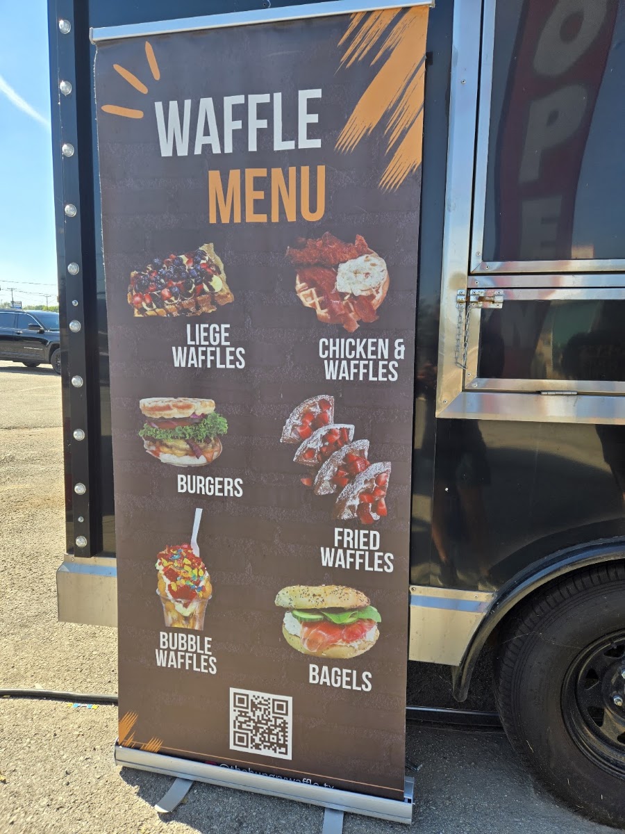 The Hungry Waffle menu board