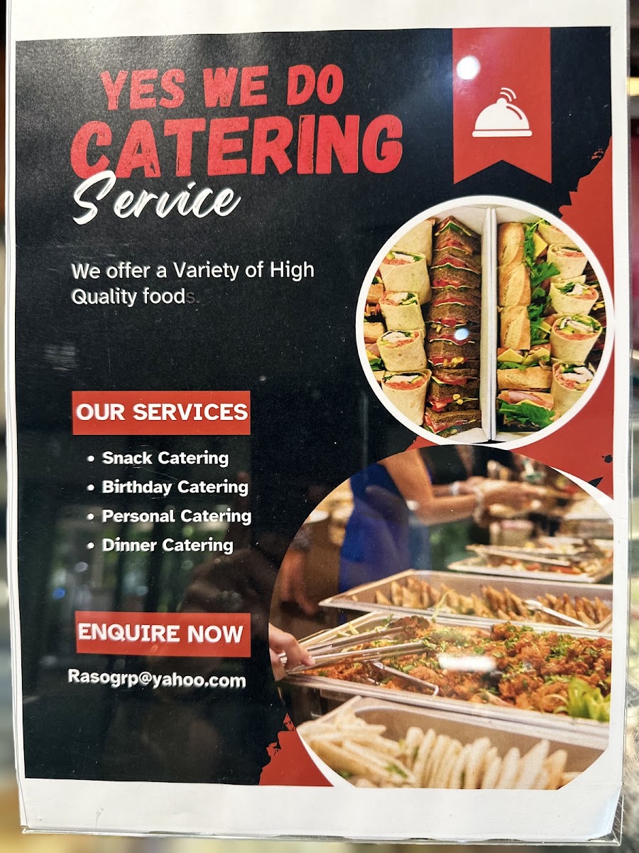 B2 Cafe and Catering menu board