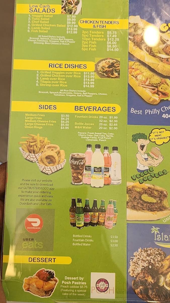 Gutbusters - Atlanta menu board