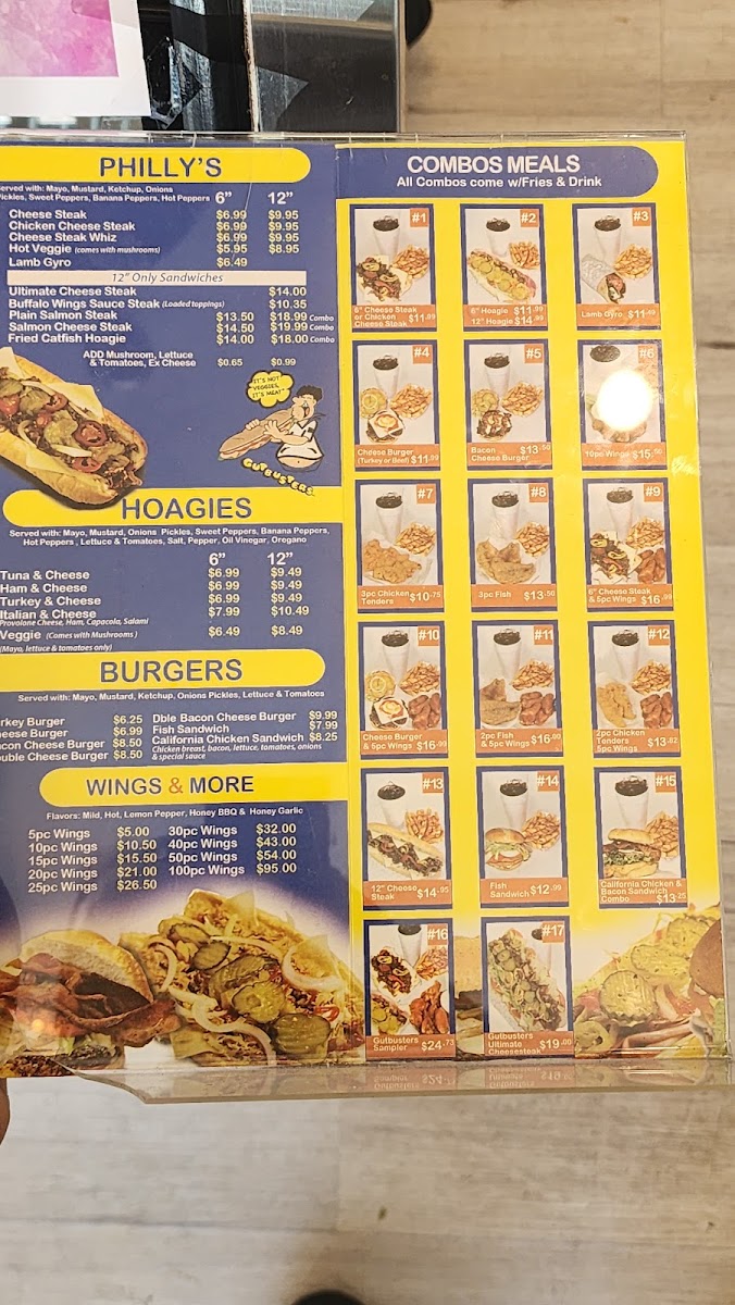 Gutbusters - Atlanta menu board