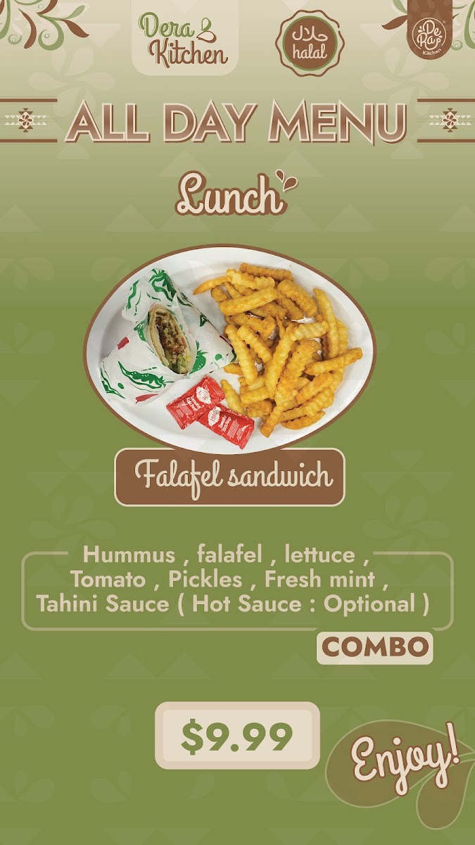 Dar Kitchen menu board