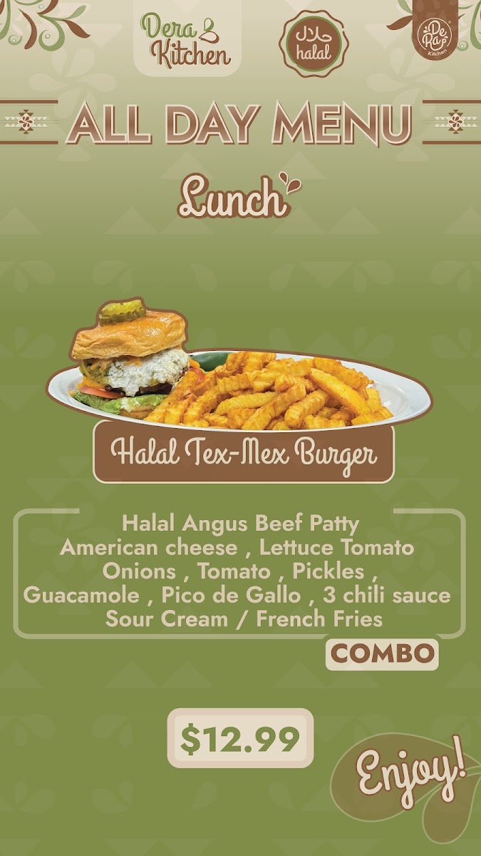 Dar Kitchen menu board