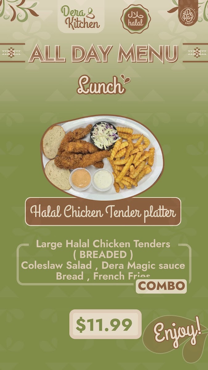Dar Kitchen menu board