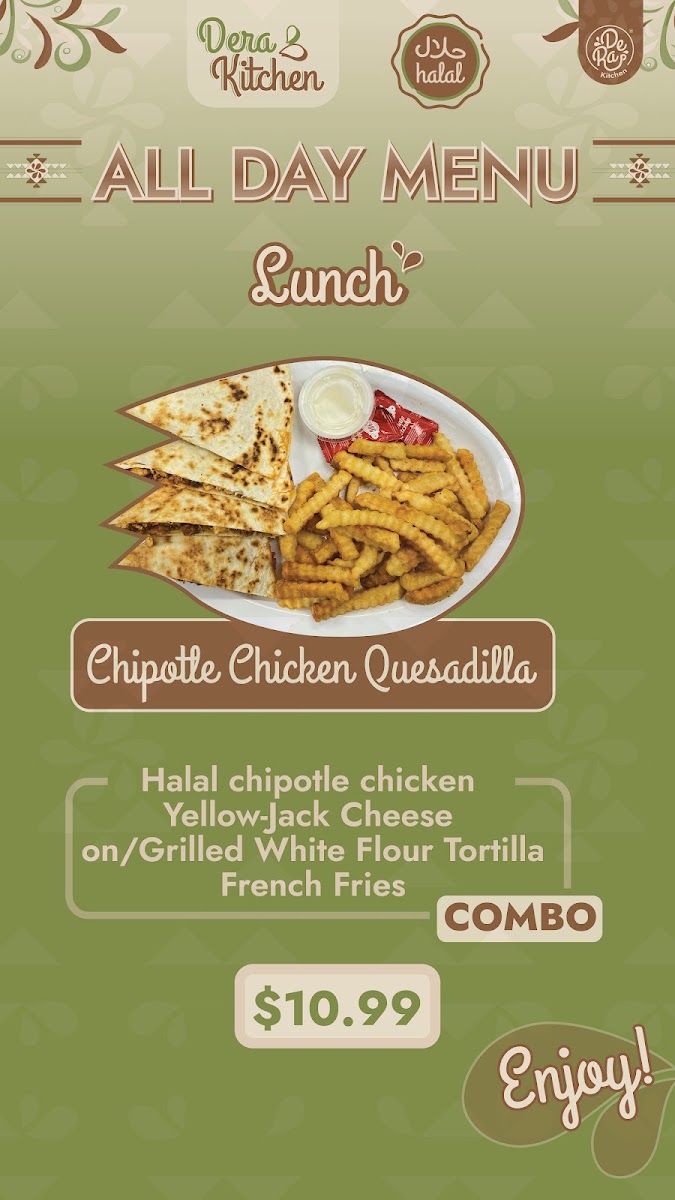 Dar Kitchen menu board
