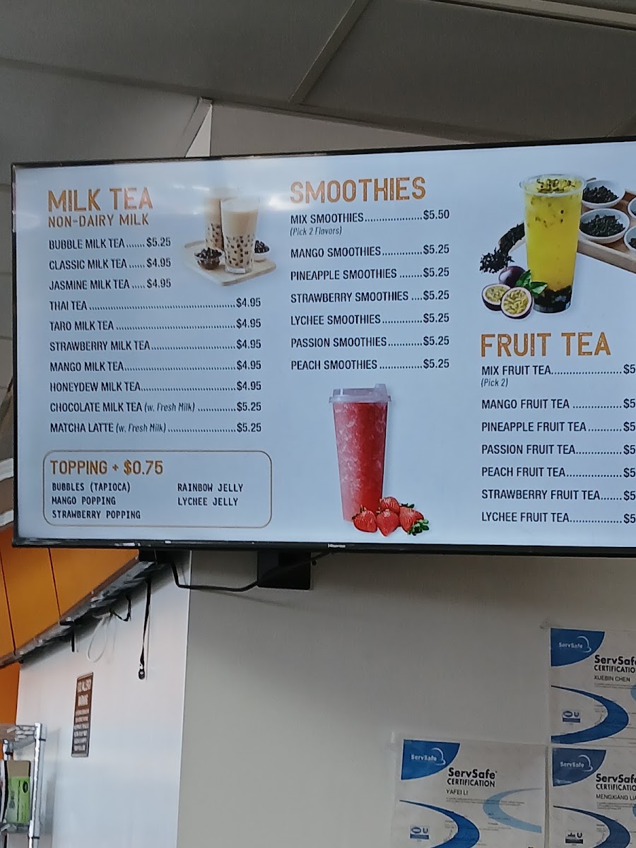 Poke one menu board