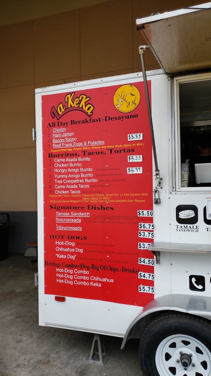 La keka menu board