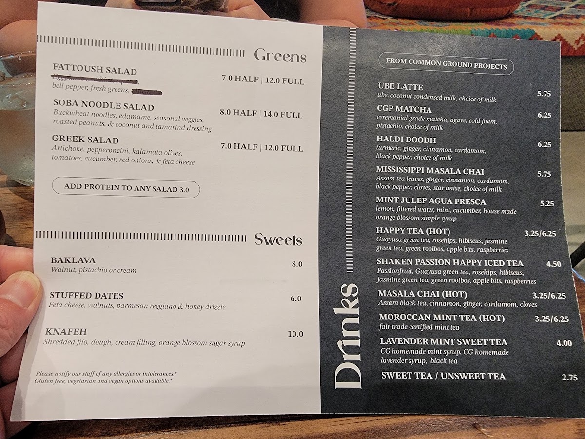 By The Fig & The Olive menu board